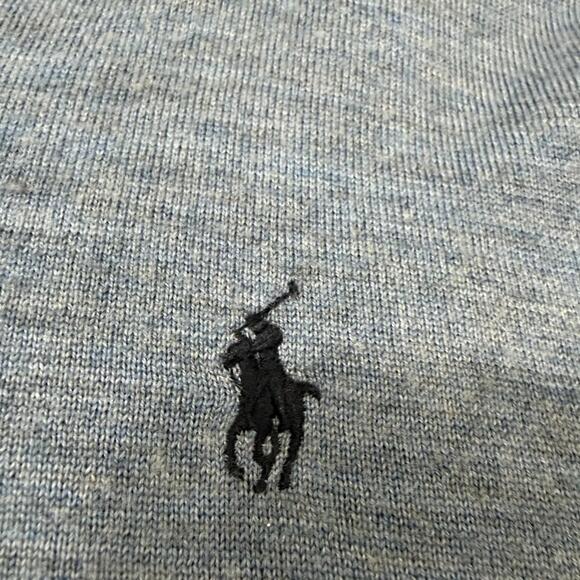 Polo Ralph Lauren Sweater Mens 2XL Blue Merino Wool V Neck Knit Pullover - Picture 5 of 6